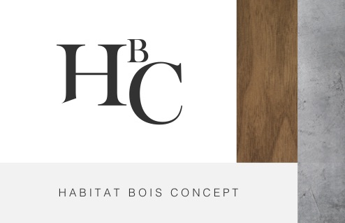 Habitat bois concept logo