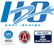 H2O Pools and Design logo