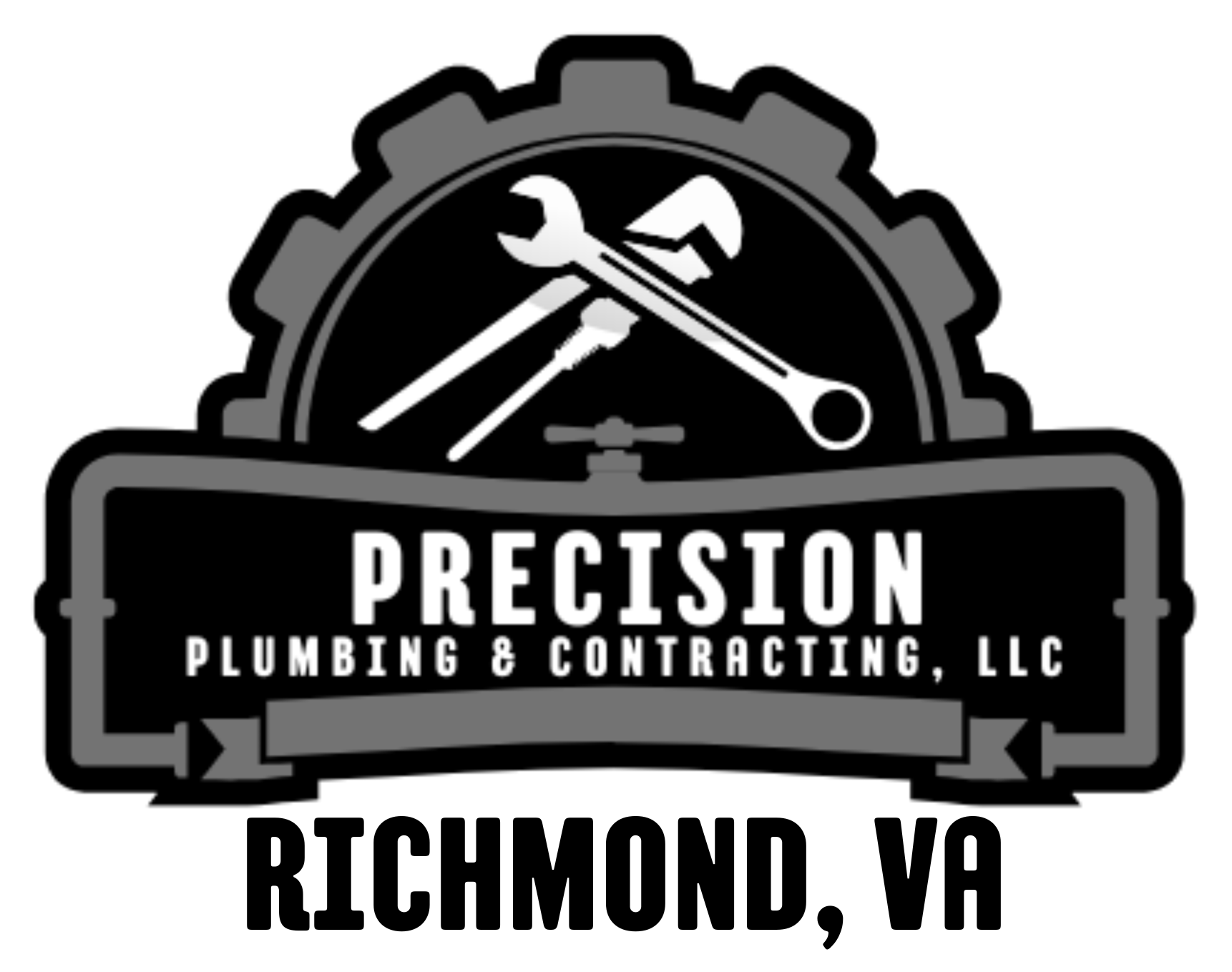 Precision Plumbing and contracting logo