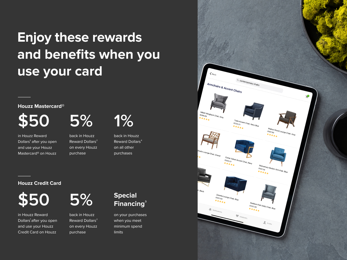 houzz credit cards rewards and benefits